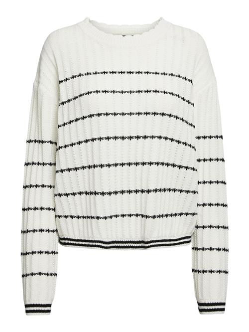 Se PIECES Pullover 'PCJannie'  sort / hvid ved About You