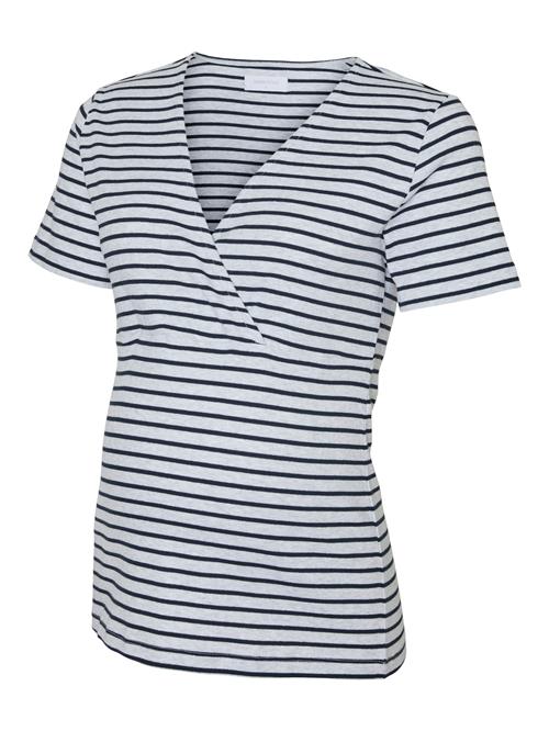 MAMALICIOUS Shirts 'MLAwa'  natblå / lysegrå