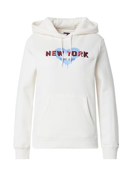 Se Tommy Jeans Sweatshirt 'NYC'  lyseblå / gammelrosa / carminrød / naturhvid ved About You