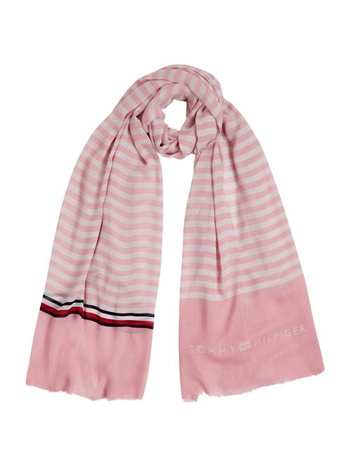 TOMMY HILFIGER Sjal 'ESSENTIAL'  pink / offwhite