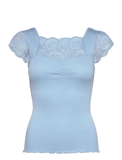 Silk T-Shirt W/ Lace Rosemunde Blue