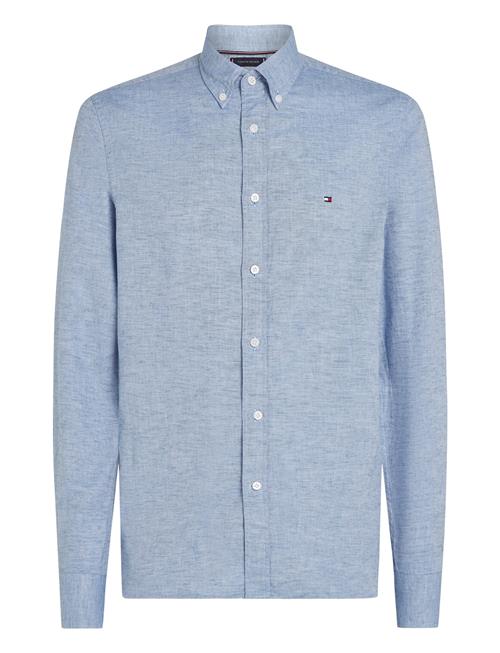 Brushed Linen Solid Sf Shirt Tommy Hilfiger Blue