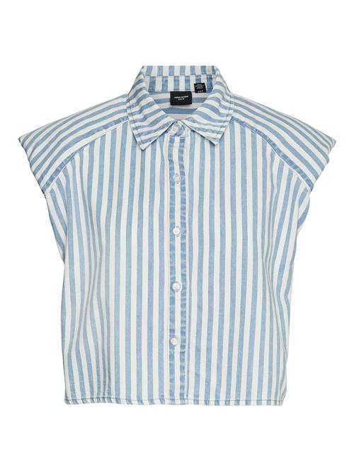 VERO MODA Bluse  blå / hvid