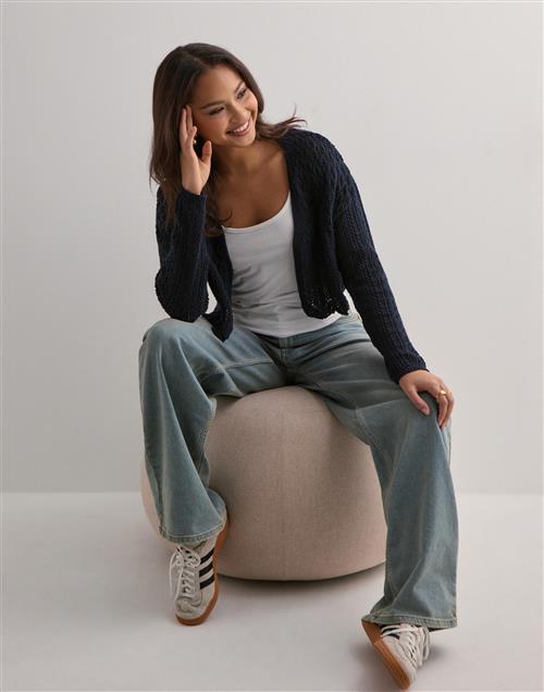 Only - Blå - Onlnola 7/8 Life Open Cardigan Knt
