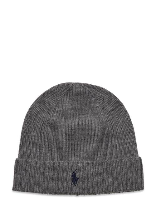 Signature Pony Wool Beanie Polo Ralph Lauren Grey