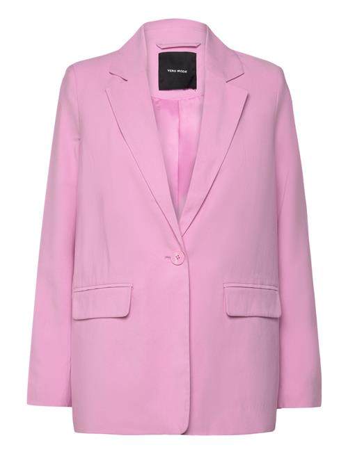 Se Vmcarmen Ls Loose Blazer Noos Vero Moda Pink ved Booztlet