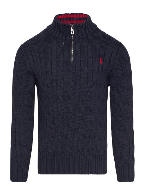 Cable-Knit Cotton Quarter-Zip Sweater Ralph Lauren Kids Navy