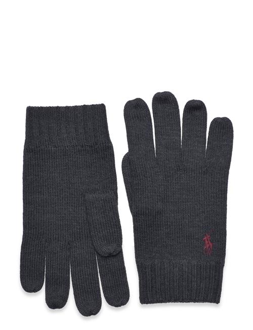 Signature Pony Wool Gloves Polo Ralph Lauren Grey