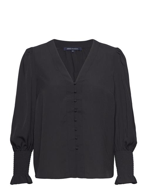 Crepe V Neck Blouse French Connection Black