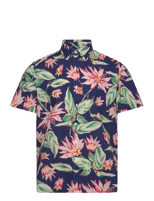 Classic Fit Floral Seersucker Shirt Polo Ralph Lauren Blue