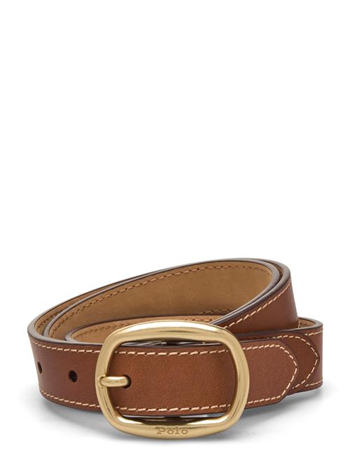 Smooth Vachetta-25Mm Ovl Bk-Blt-Med Polo Ralph Lauren Brown