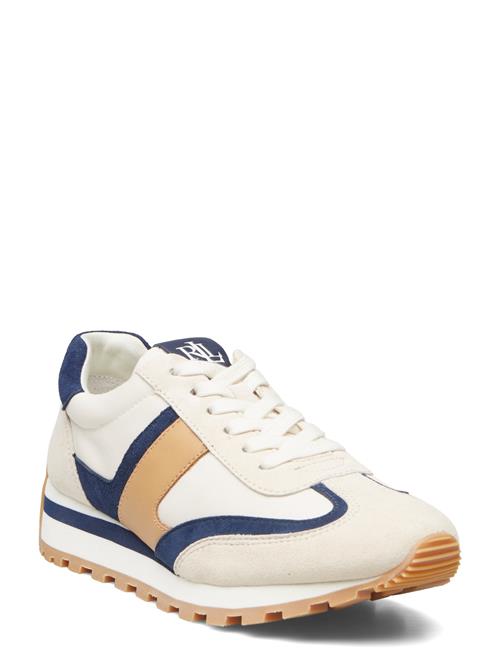 Dani Suede & Nylon Sneaker Lauren Ralph Lauren Beige