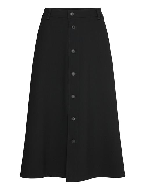 Wool Crepe Butt D Skirt Polo Ralph Lauren Black