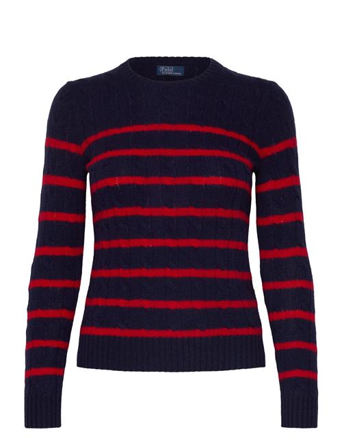 Striped Cable Wool-Cashmere Sweater Polo Ralph Lauren Navy