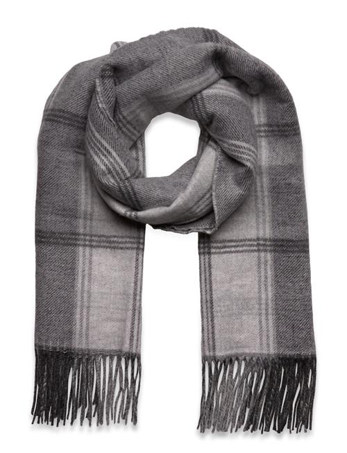 Plaid & Logo-Motif Reversible Scarf Lauren Ralph Lauren Grey