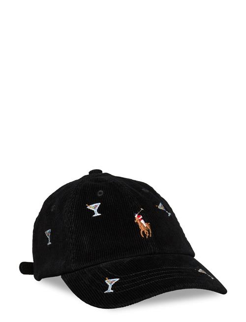 Embroidered Corduroy Ball Cap Polo Ralph Lauren Black