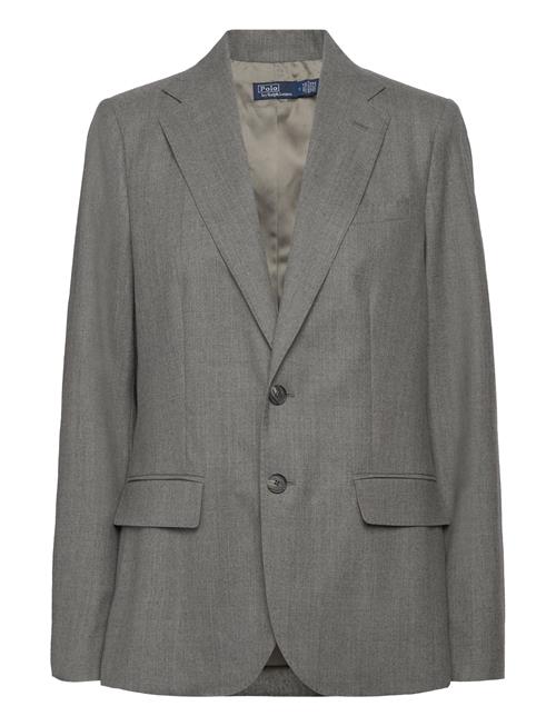 Stretch-Wool Flannel Blazer Polo Ralph Lauren Grey