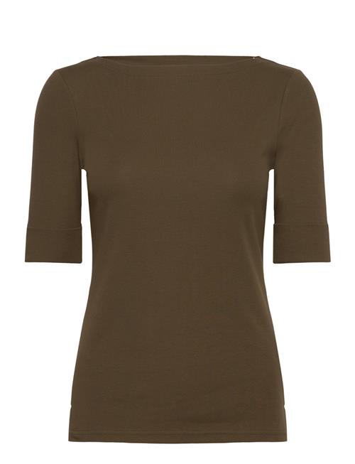 Stretch Cotton Boatneck Tee Lauren Ralph Lauren Green