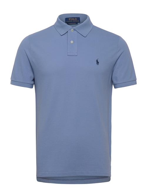 Custom Slim Fit Mesh Polo Shirt Polo Ralph Lauren Blue