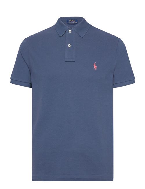 Custom Slim Fit Mesh Polo Shirt Polo Ralph Lauren Blue