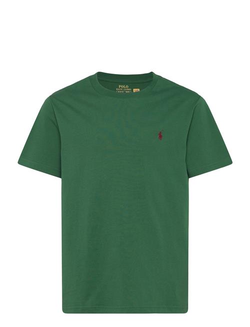 Cotton Jersey Crewneck Tee Ralph Lauren Kids Green