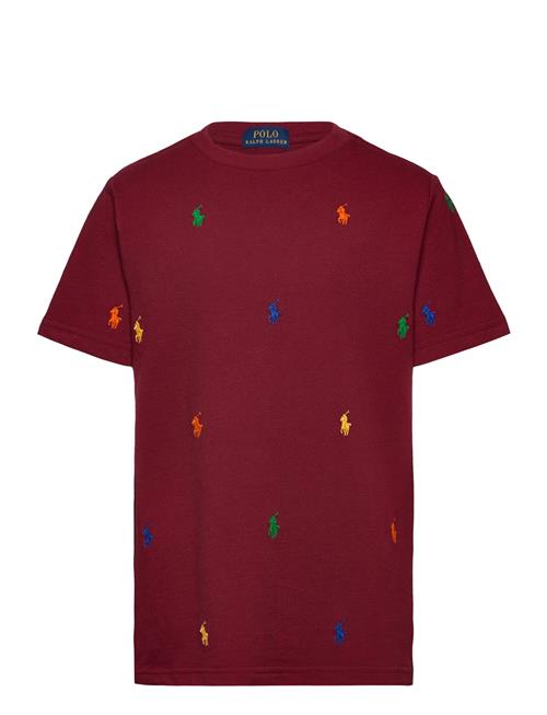 Polo Pony Cotton Mesh Tee Ralph Lauren Kids Burgundy