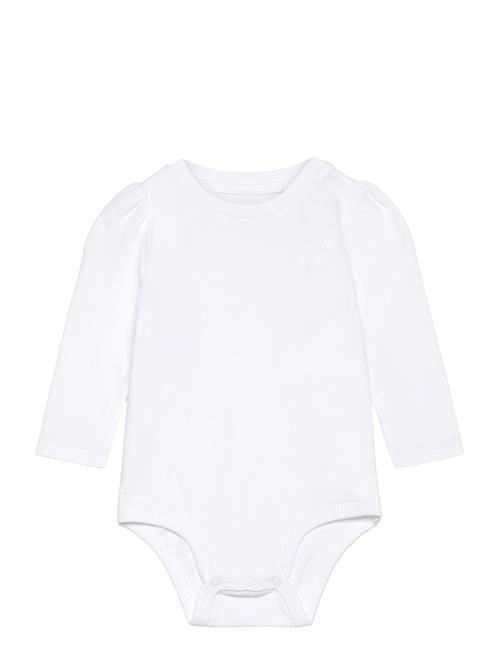 Puff-Sleeve Jersey Bodysuit Ralph Lauren Baby White