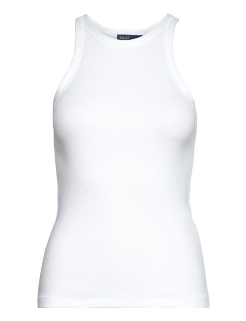 Ribbed Cotton Tank Top Polo Ralph Lauren White