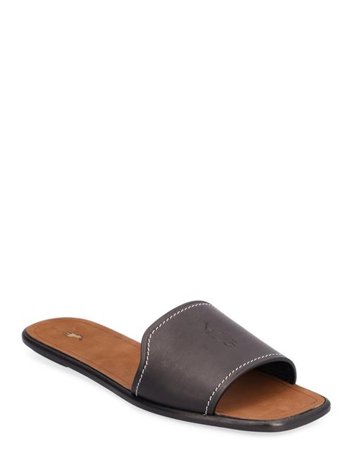 Vachetta Leather Slide Sandal Polo Ralph Lauren Black