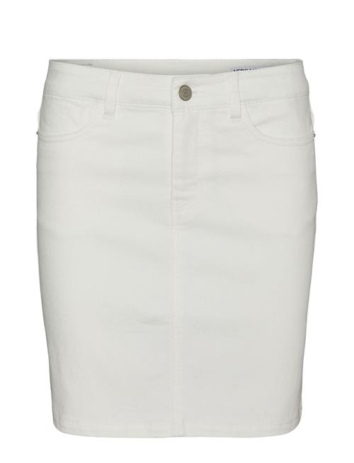 Vmluna Hr Denim Skirt Mix Ga Vero Moda White