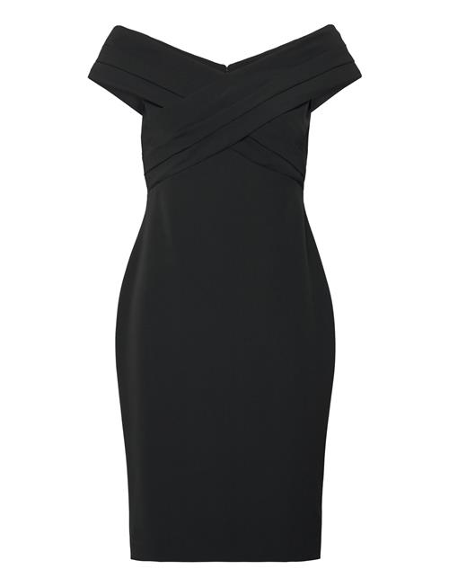 Crepe Off-The-Shoulder Cocktail Dress Lauren Ralph Lauren Black