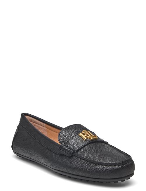 Barnsbury Pebbled Leather Driver Lauren Ralph Lauren Black