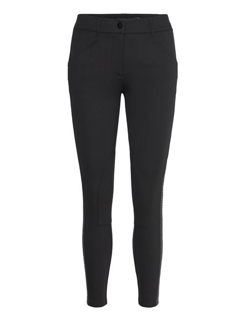 Faux-Leather-Trim Ponte Jodhpur Pant Lauren Ralph Lauren Black