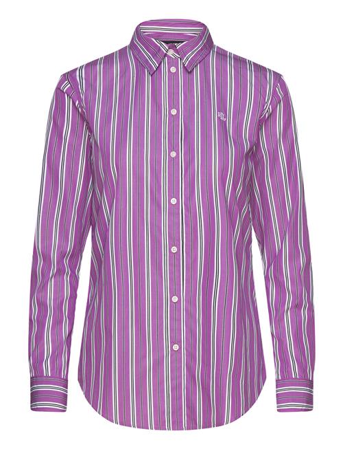 Classic Fit Striped Broadcloth Shirt Lauren Ralph Lauren Purple