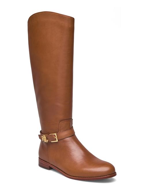 Brooke Burnished Leather Riding Boot Lauren Ralph Lauren Brown