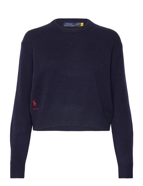 Wool-Blend Cropped Crewneck Sweater Polo Ralph Lauren Navy