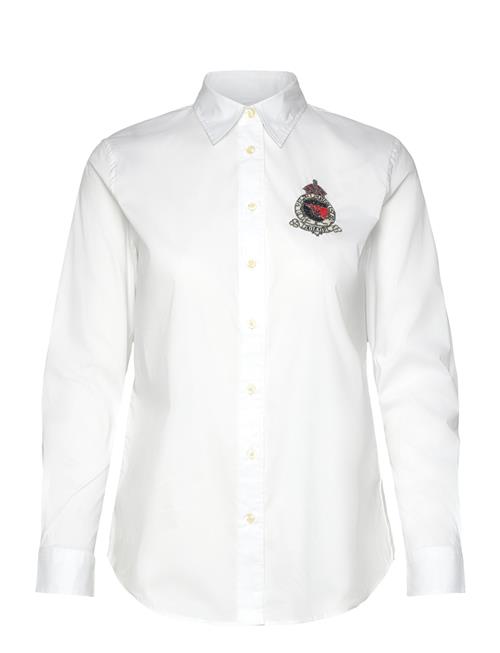 Classic Fit Beaded-Crest Shirt Lauren Ralph Lauren White