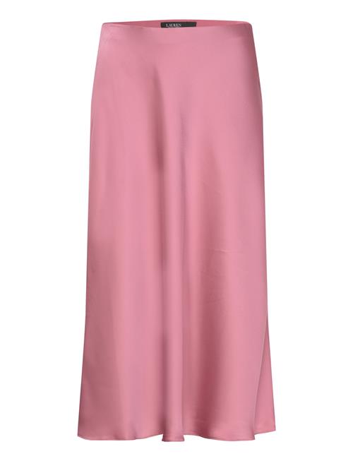 Satin Charmeuse Midi Skirt Lauren Ralph Lauren Pink