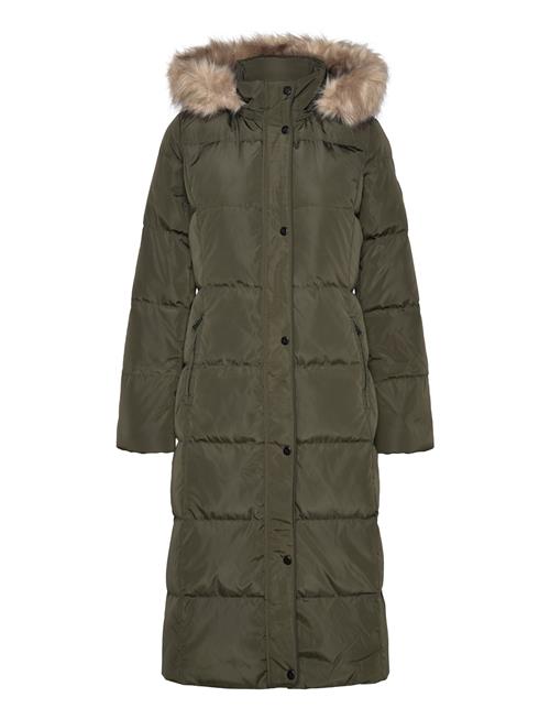 Faux-Fur-Trim Hooded Down Coat Lauren Ralph Lauren Green