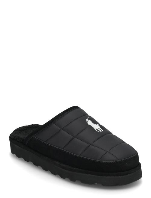 Reade Suede-Trim Quilted Scuff Slipper Polo Ralph Lauren Black