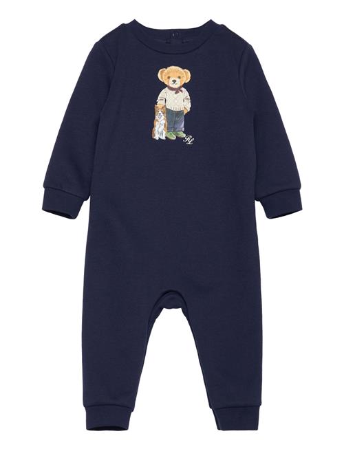 Polo Bear Fleece Coverall Ralph Lauren Baby Navy