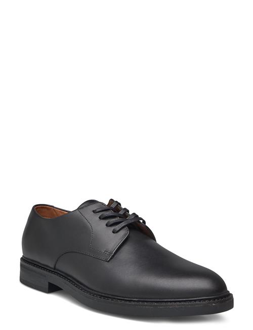 Asher Burnished Leather Derby Shoe Polo Ralph Lauren Black