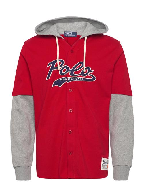 Polo Ball Jersey Hooded Baseball Jacket Polo Ralph Lauren Red