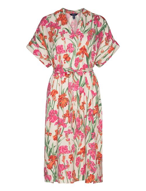 Relaxed Iris Print Caftan Dress GANT Patterned