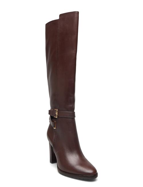 Manchester Burnished Leather Tall Boot Lauren Ralph Lauren Brown