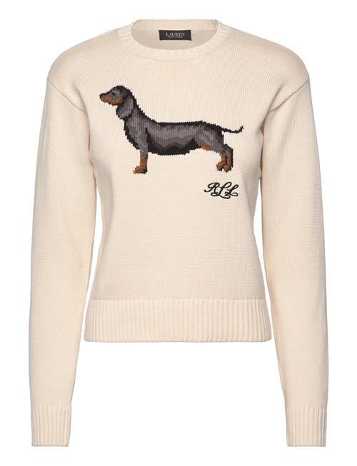 Intarsia-Knit Dachsund Cotton Sweater Lauren Ralph Lauren Cream