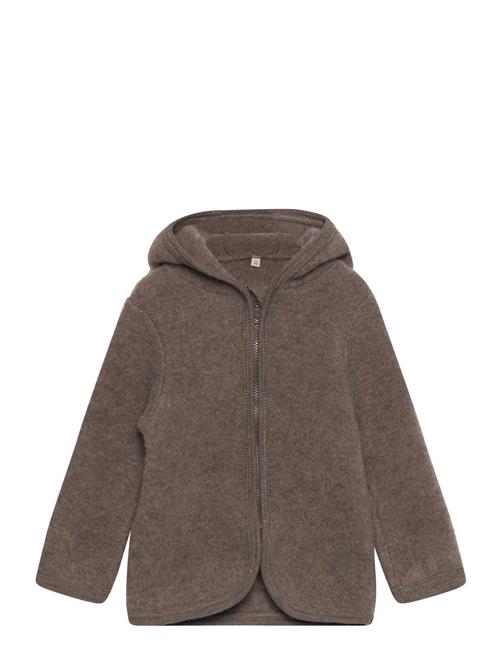 Jacket Ears Wool Fleece Huttelihut Brown