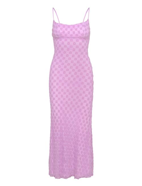 Adoni Mesh Midi Dress Bardot Purple