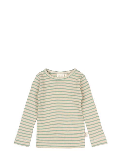 T-Shirt L/S Modal Striped Petit Piao Green