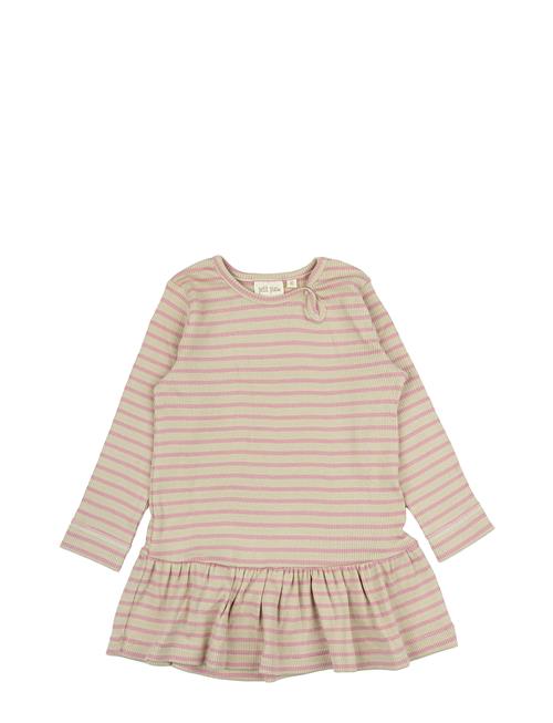 Dress L/S Modal Striped Petit Piao Beige